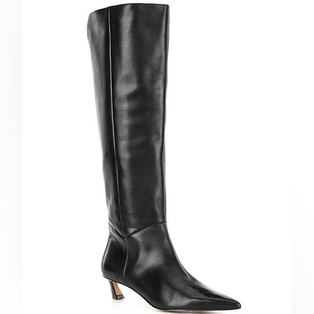 NWT Gianni Bini Gianna Leather Kitten Heel Tall Boots Sz 6 (no original box)